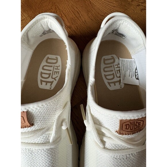 Hey Dude Wally Sox White Slip On Shoes Mens 8 Womens 10 Lightweight Casual main image 5